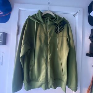 Grenade Green Hooded Jacket